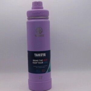 Takeya 22oz Actives Insulated Stainless Steel Water Bottle with Spout Lid - Lila